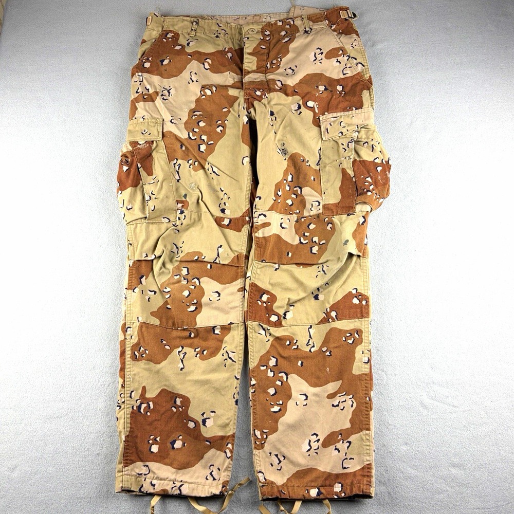 Vintage 1983 USGI DBDU Chocolate Chip Desert Camo Cargo Pants Large 36x30.5